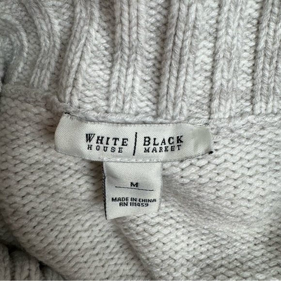 White House black market gray ombré cowl neck knit sweater size medium - Picture 6 of 7